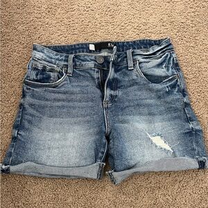 Kut from the Kloth Distressed Blue Jean Shorts